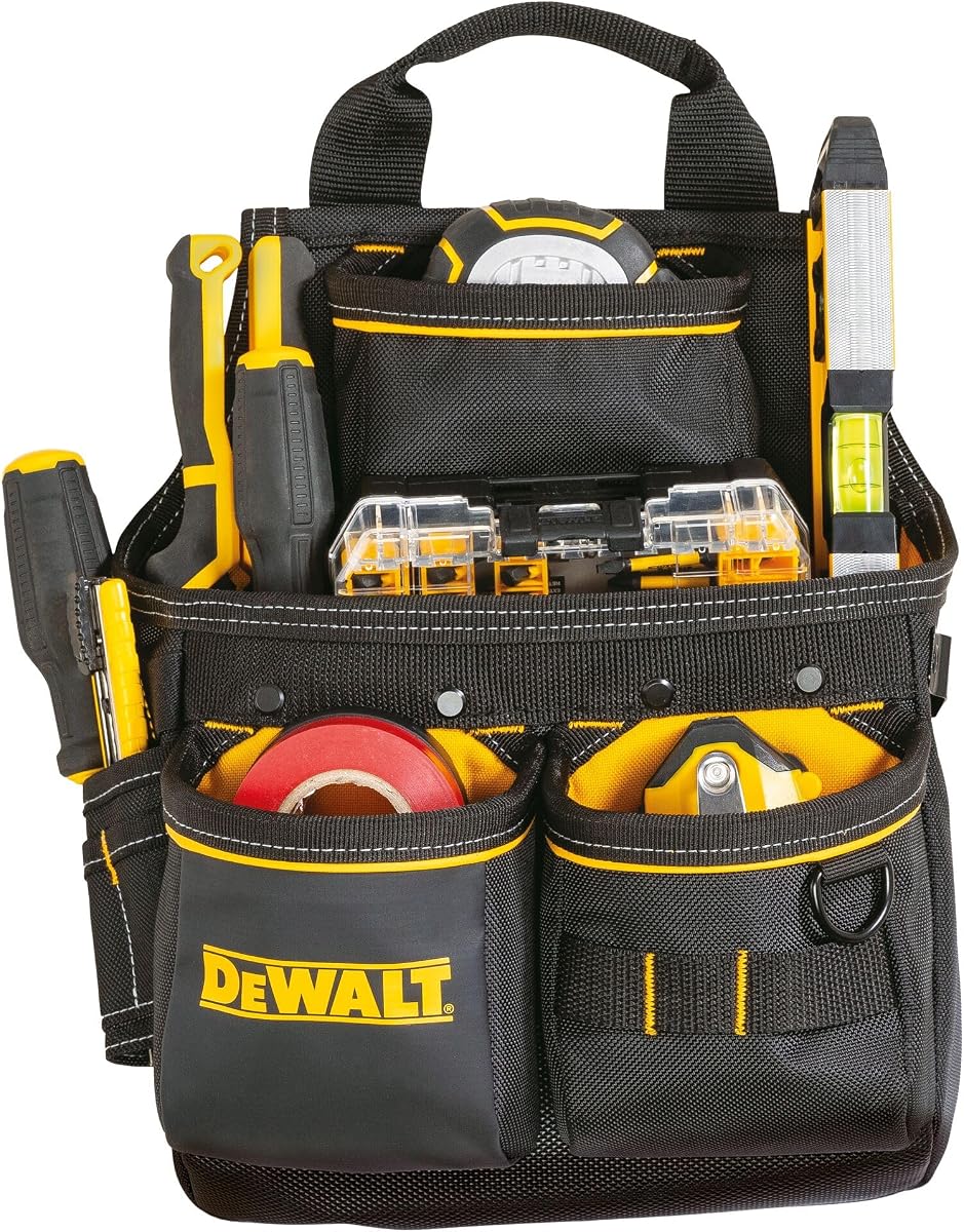 Tool Pouch with Belt, 13 Pocket Professional Small Tool Belt Pouch (DWST540201)