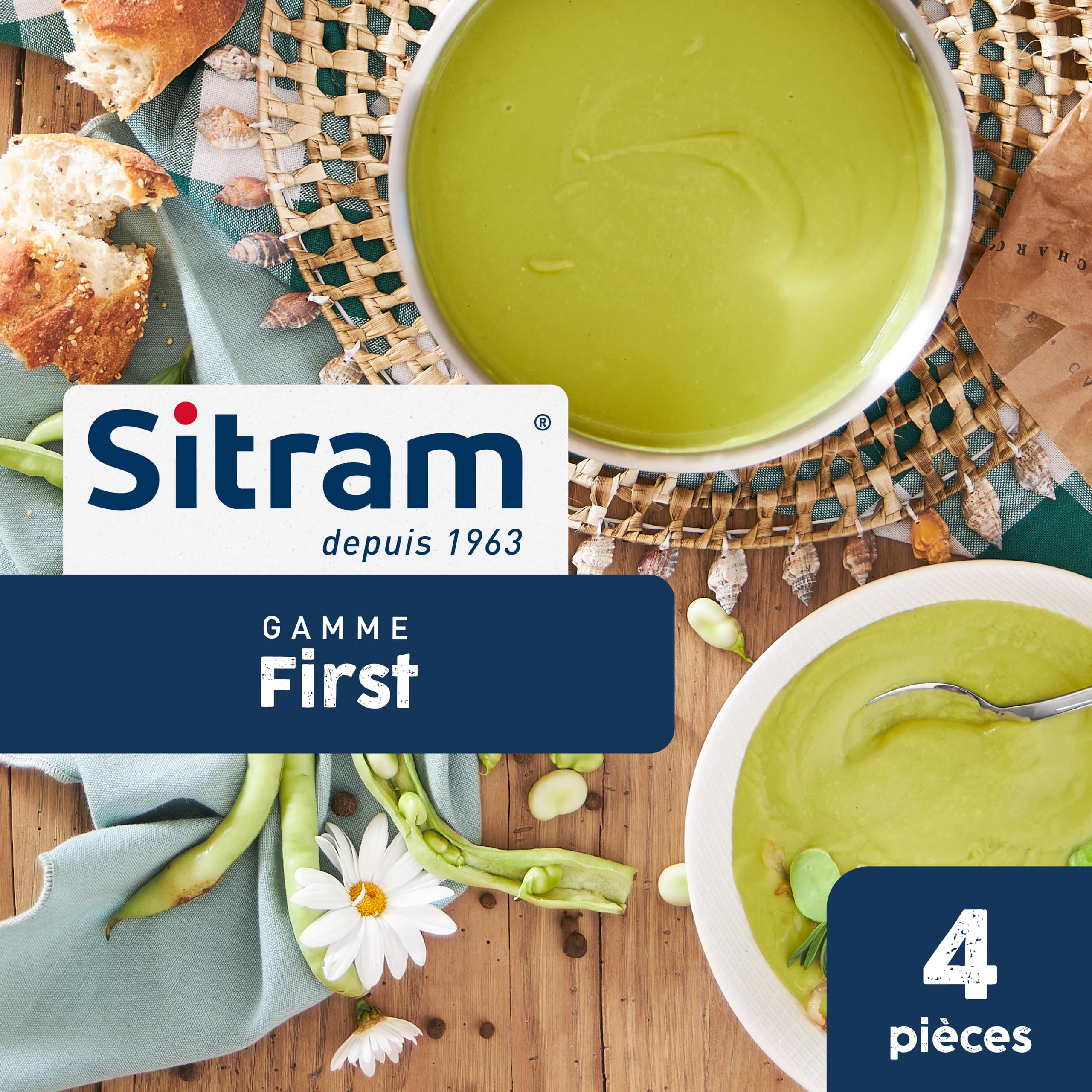 Sitram Série de 4 casseroles 14/16/18/20 cm - acier inoxydable - poignée thermorésistante - tous feux dont induction - 710482, Argent