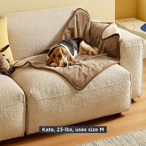 Miniatura 8 de Bedsure - Mantas impermeables para perros medianos, manta mediana de gato lavable para protección del sofá, manta de vellón y Sherpa para cachorros,