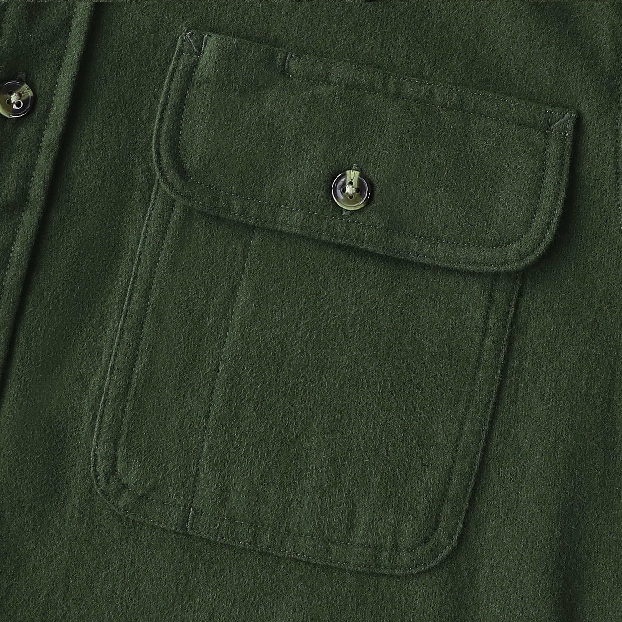 Dubinik® Camicia Flanella Uomo Quadri Camice in Flanella Uomo Regular Fit Casual Cotone Manica Lunga Bottoni Shirt in Pile