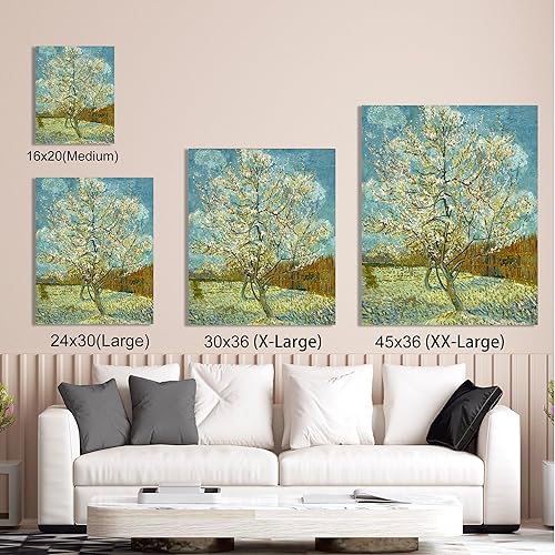 Miniatura 1261 de A&T ARTWORK The Starry Night de Vincent Van Gogh. Tamaño del marco: 36 x 30 pulgadas, tamaño de la imagen: 30 x 24 pulgadas, reproducciones clásicas