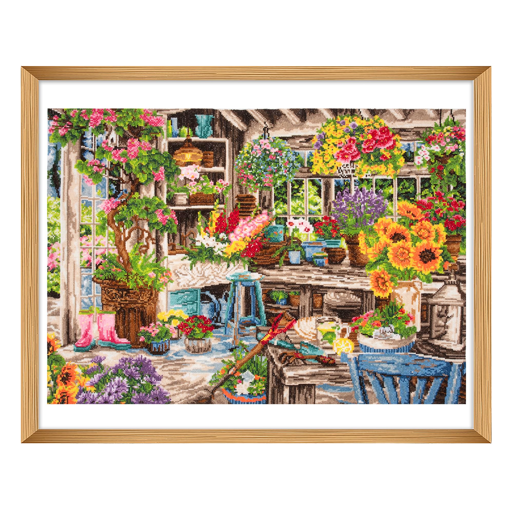Trimits Large Cross Stitch Kits, Counted Embroidery Needlework for Adults Beginners Kids Christmas Gifts Wall Art