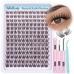 Lash Clusters Kit Wispy Natural Cluster Eyelash Extension Kit DIY Lash Extension Kit C-curly 10-16MM Eyelash Clusters Volume Individual Lashes Kit by Newcally