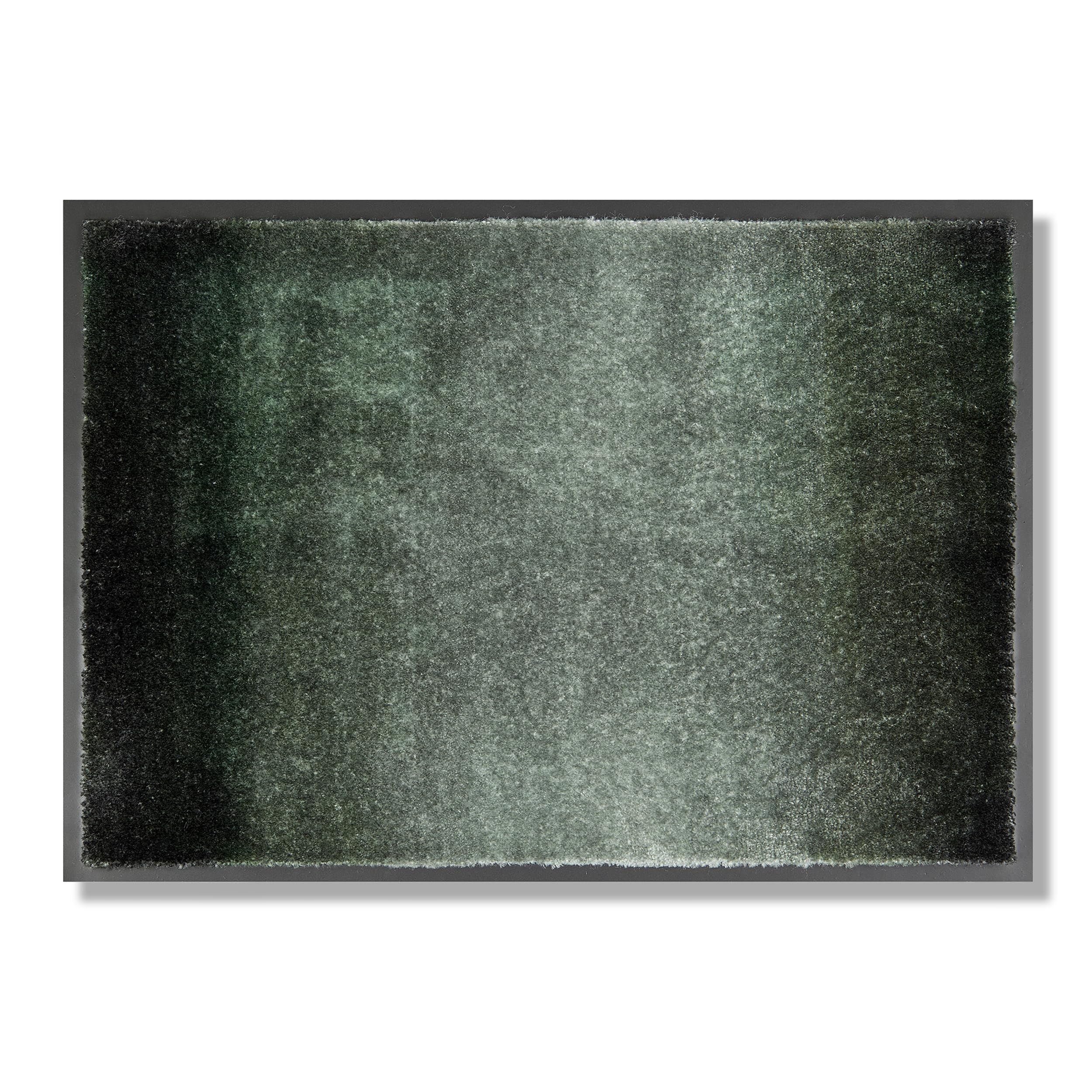 Schöner Wohnen Kollektion Wycieraczka wewnętrzna – wycieraczka zatrzymująca brud 50 x 70 cm przebieg w kolorze zielonej leśnej – antypoślizgowa mata do czyszczenia drzwi wejściowych – wycieraczka