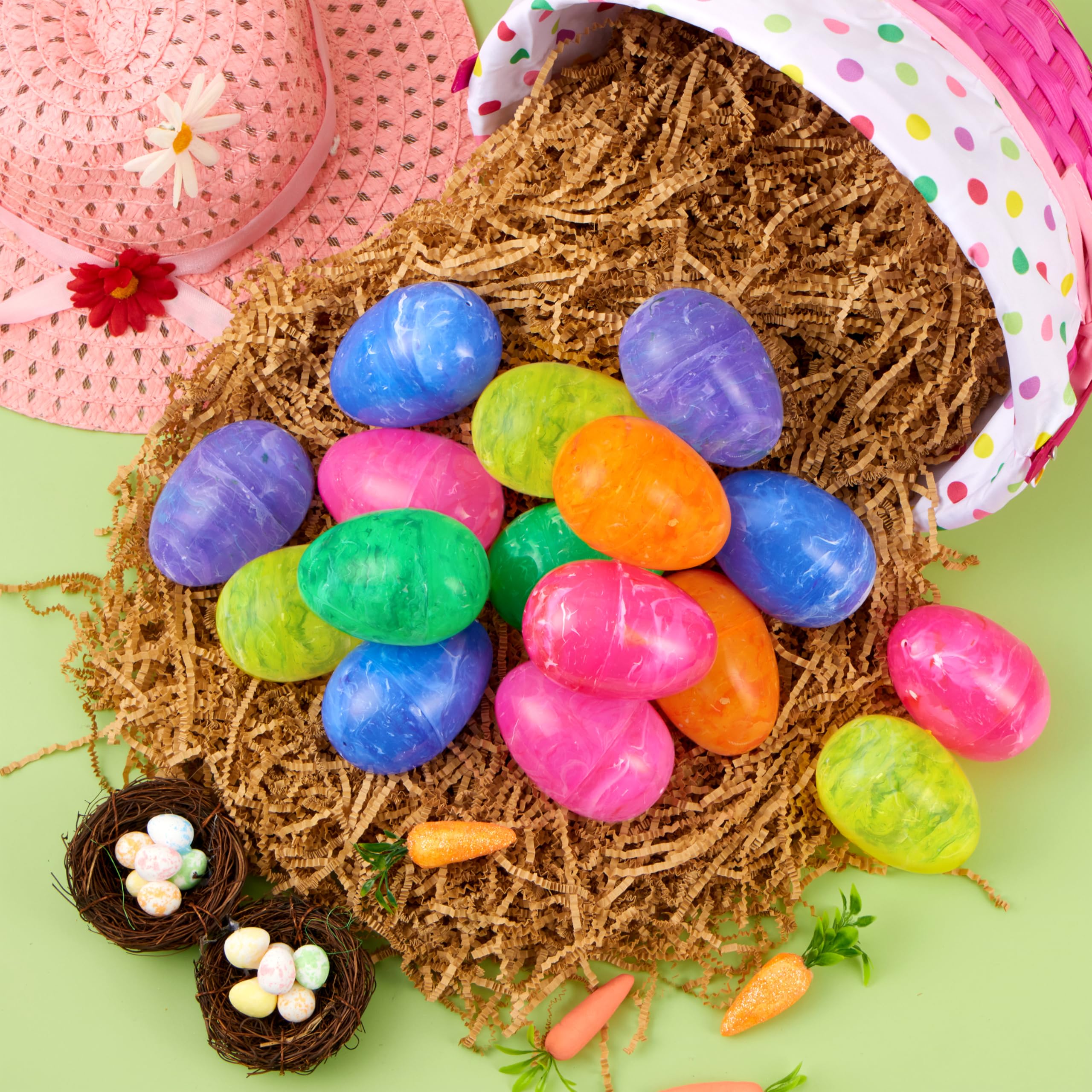 JOYIN 30 PCs Gemalt Jumbo Große Schillernde Ostereier für Kinder Korb Stuffers Füller, Ostern Jagd Spiel, Spielzeug Füllen Leckereien und Ostern Thema Party Favor