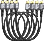 8K HDMI câble 3FT 10-Pack, Haute vitesse 48Gbps HDMI 2.1 Cord pour Neat, support HDR10+, SBTM, QMS, CEC, HDCP 2.3 pour TV, Moniteur, Ordinateur, Ordinateur portable HDMI Changer, HDMI Séparateur, HUB, KVM, Projecteur