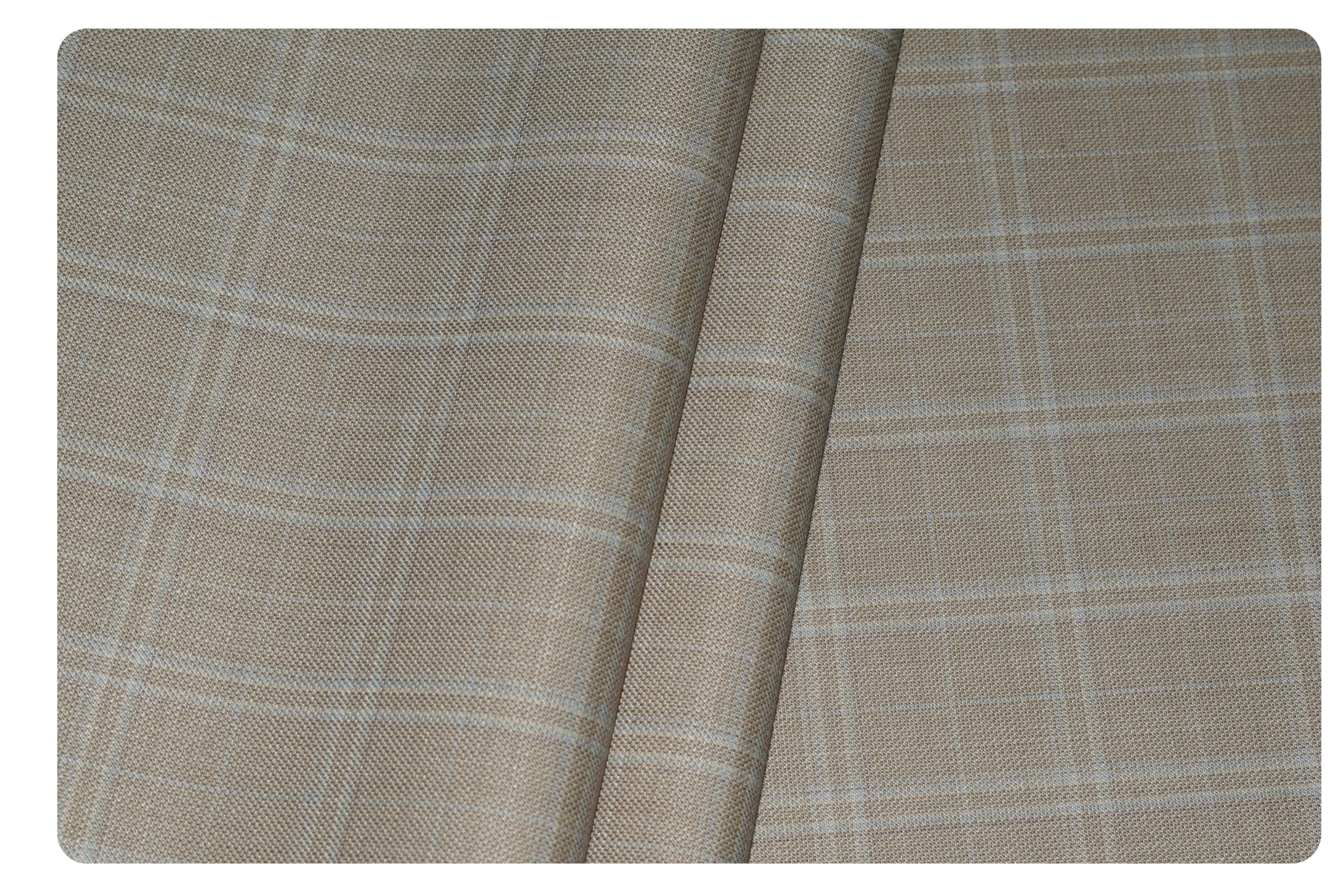 arvind Men's Super 120's Merino Wool Checkered Unstitched Trouser or Blazer Suit Fabric (BG56A2)-picture-32