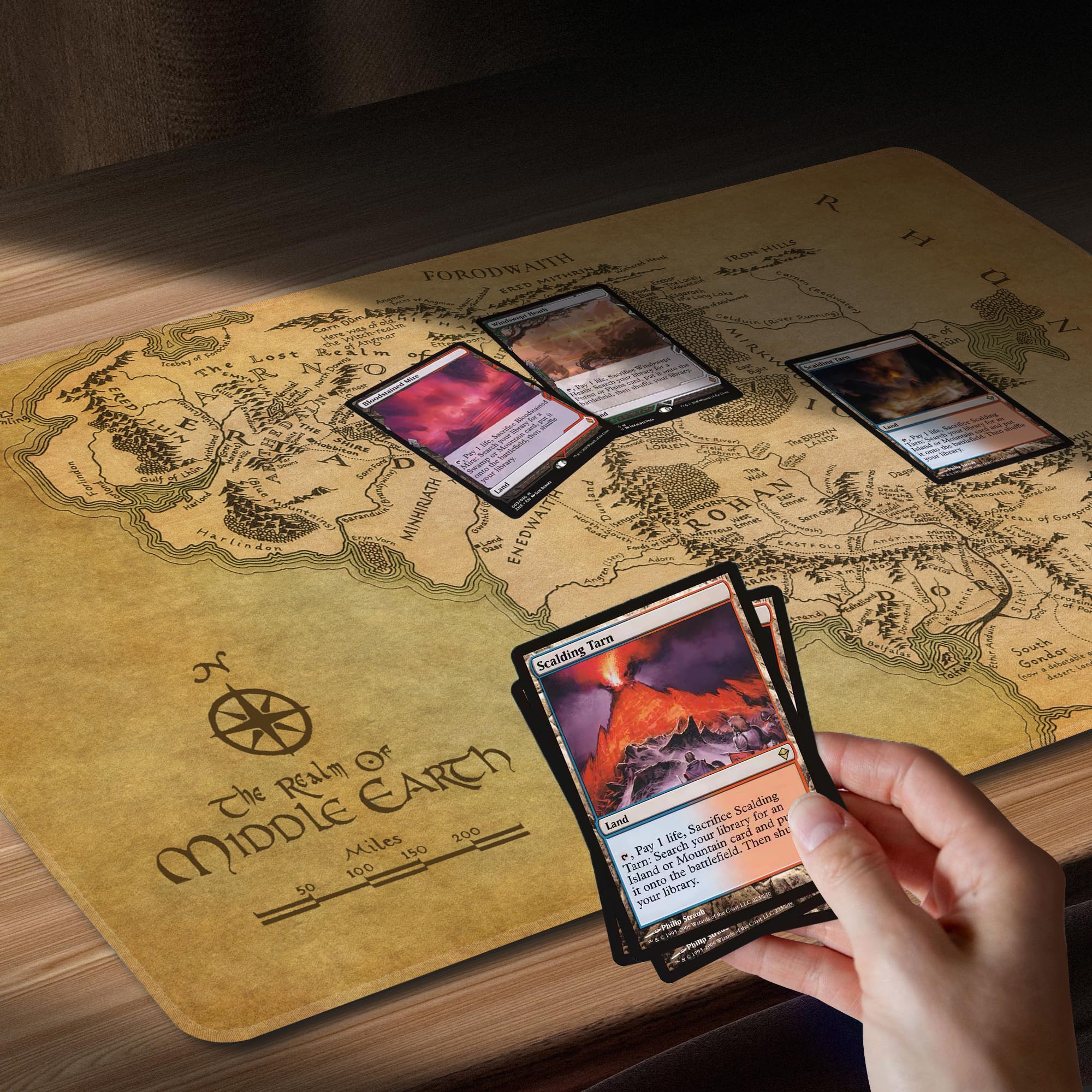 Amazon | MTG プレイマット ステッチエッジ - 中つ国の手描きの地図