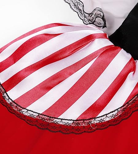 Miniatura 5 de TYHTYM Disfraz de pirata para niñas pequeñas, disfraz de Halloween para niños, lindo cosplay con sombrero, parche en los ojos