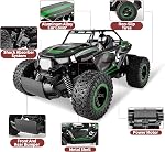BEZGAR TB142 Voiture de télécommande - 1:14 RC Voitures pour garçons Enfants et adultes 2WD Tout-Terrains électriques hors route, 20 Km/h Jouet de camion avec deux piles rechargeables