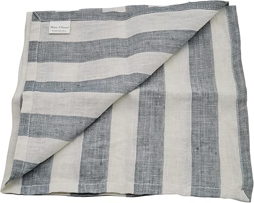 Miniatura 8 de Servilletas de tela de lino verde niebla, juego de 4, grandes, de 20 x 20 pulgadas, lavadas a la piedra, lavables, reutilizables, ecológicas para