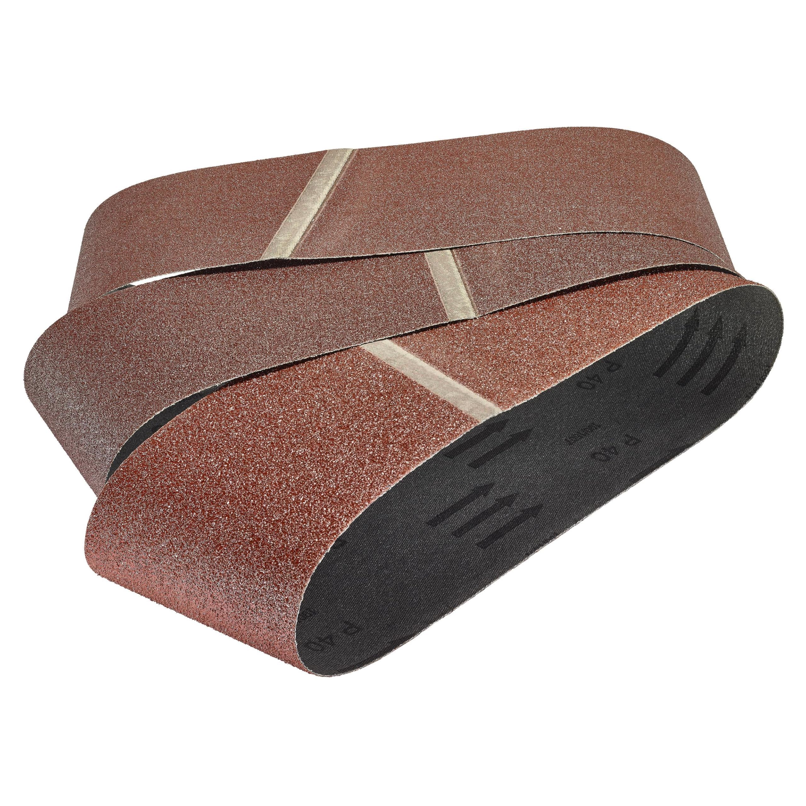 Wolfcraft Silver Fabric Sanding Belt Set, 76 X 457 Mm, 5 Pcs. I 8415000