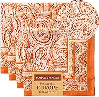 Vista 142 de Maison d' Hermine Servilletas de tela 100% algodón peinado de alta calidad, decorativas, lavables, juego de 4 servilletas para el hogar, cocina