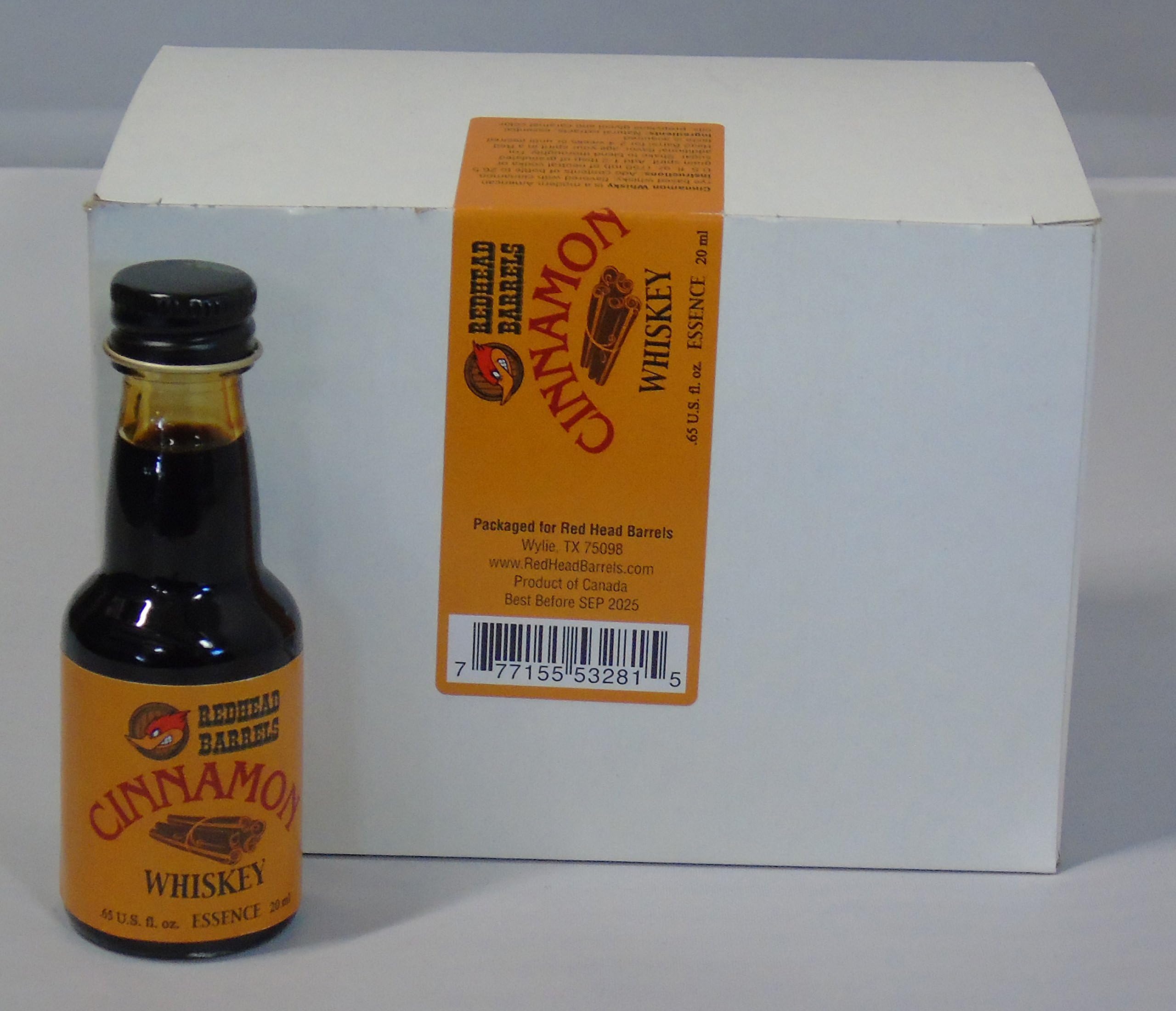 Case of 12 Bottles of Essence 20 ml Each Makes 1 Liter (Cinnamon Whiskey)