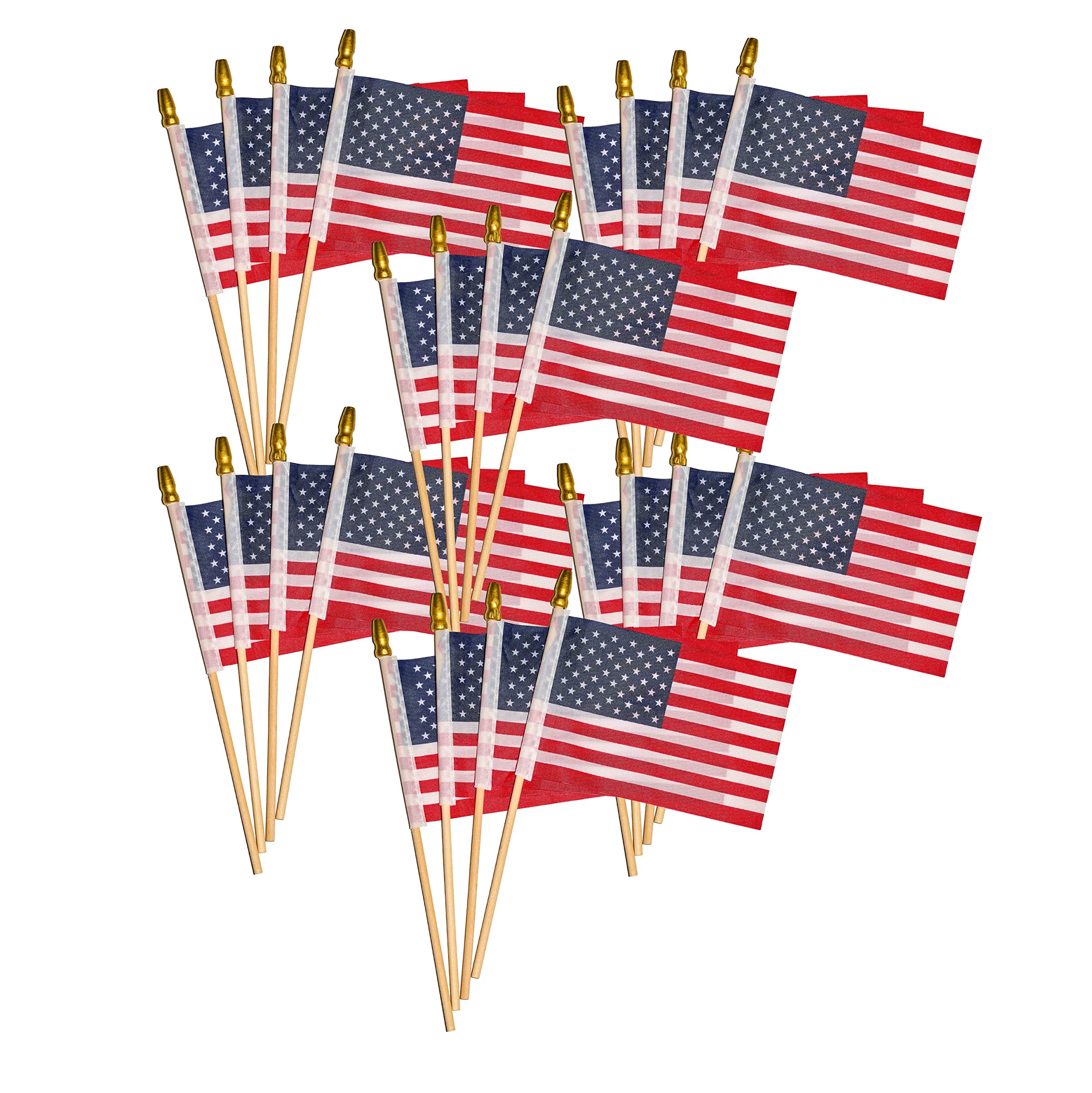Snapklik.com : Small American Flags On Stick 4x6 Inches 24-Pack Little ...