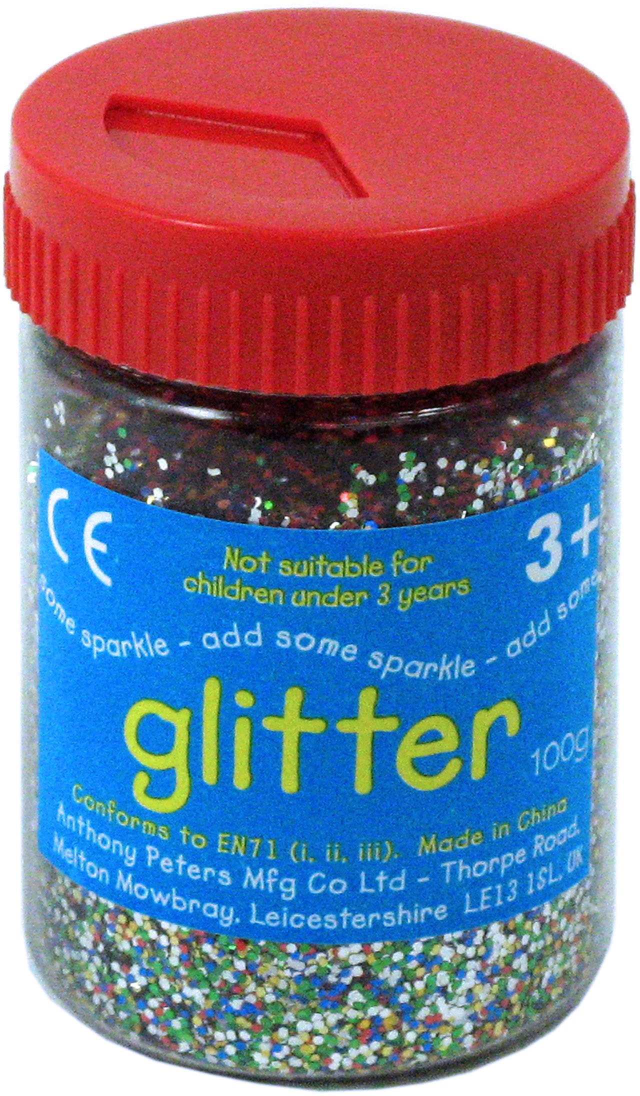 Multi-coloured Art and Craft Glitter - 100g Tub