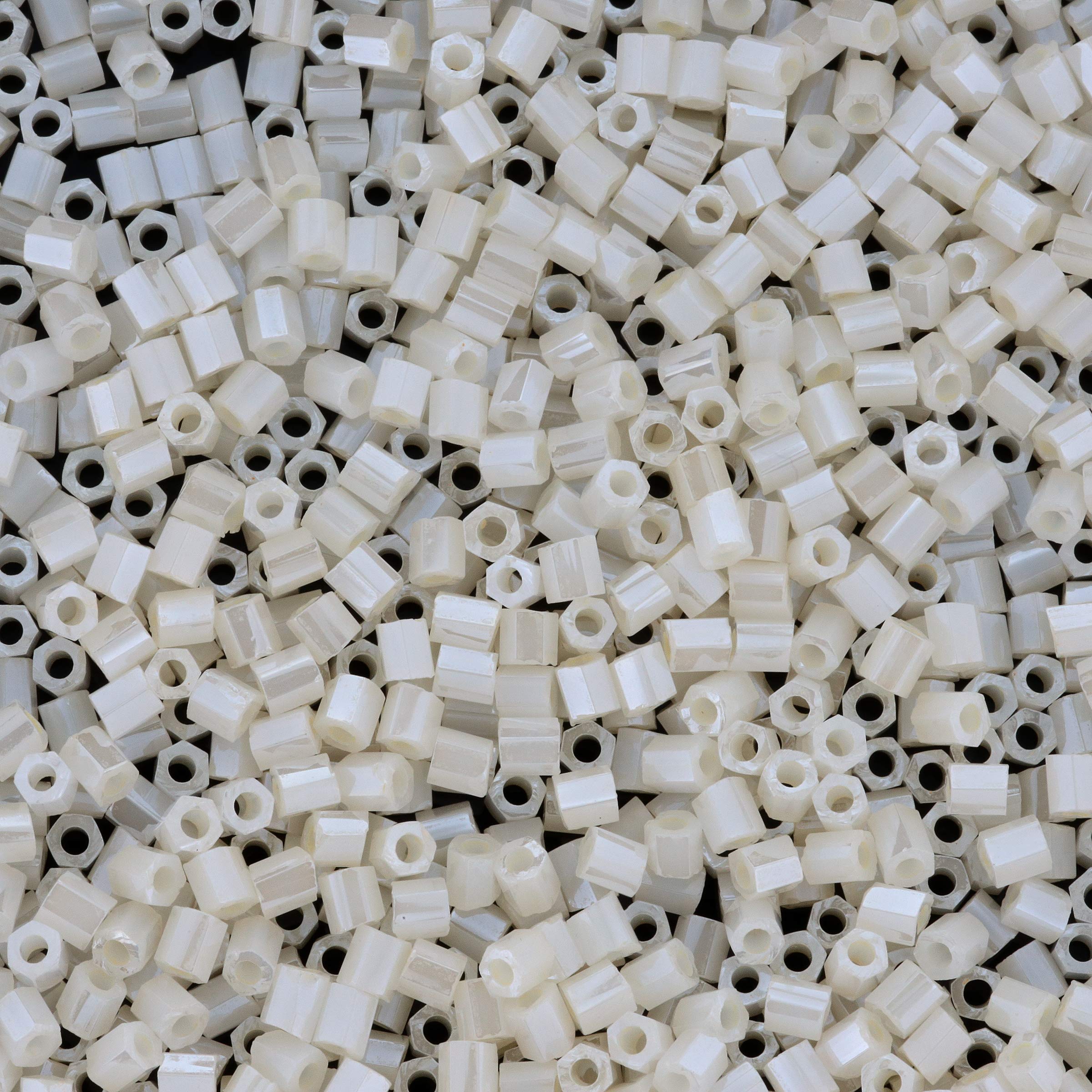 MatsunoJapan 11/0 2 CUT Glass Beads - 10 Grams (Light Beige)
