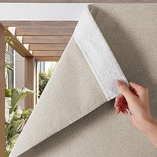 10 Garden Pergola Ideas UK Style for Compact Outdoor Spaces 98 NICETOWN 100% Blackout Linen Outdoor Curtains for Patio, Waterproof & Wi...