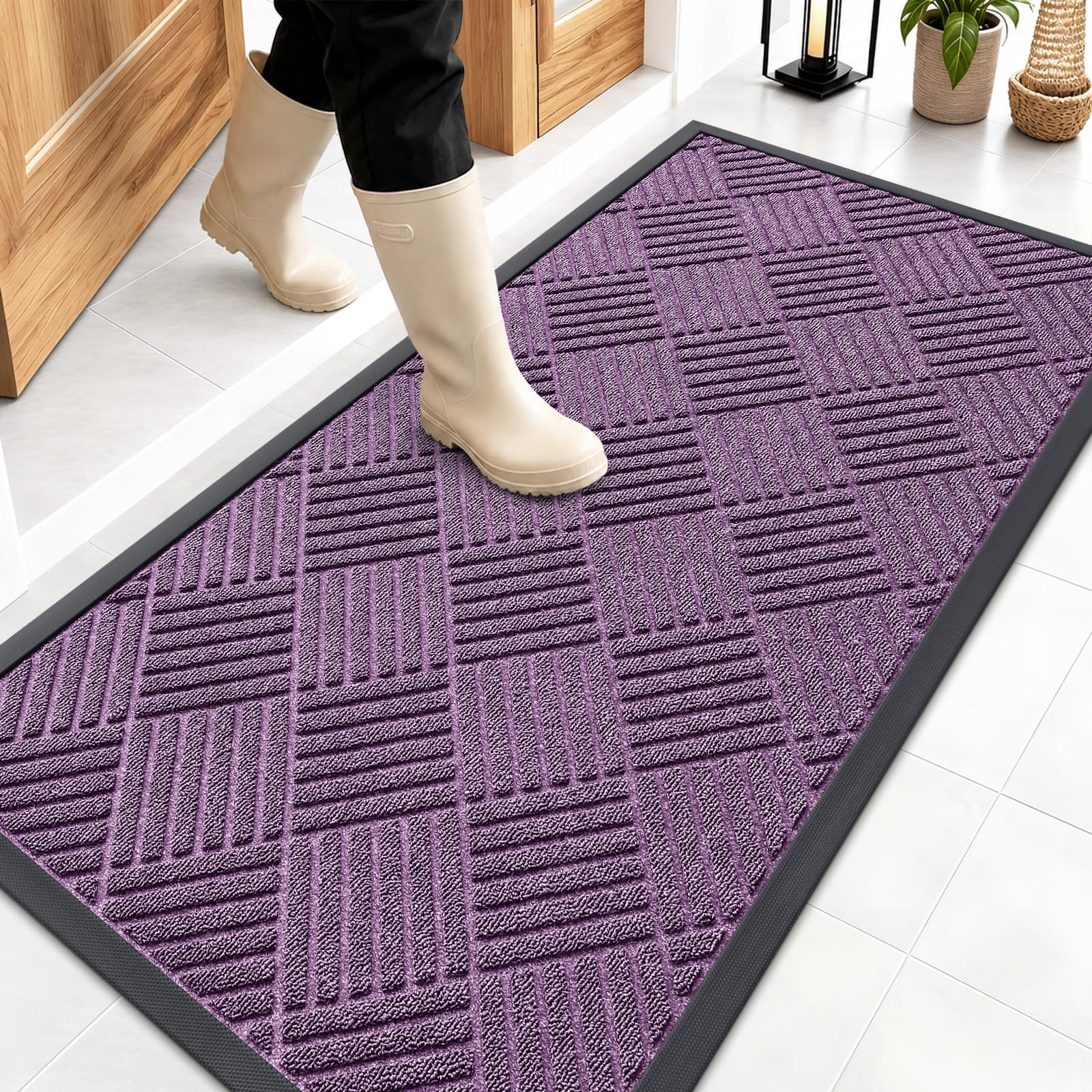 OLANLY Front Door Mat Outside Entrance 47x23, Waterproof Heavy-Duty Doormat
