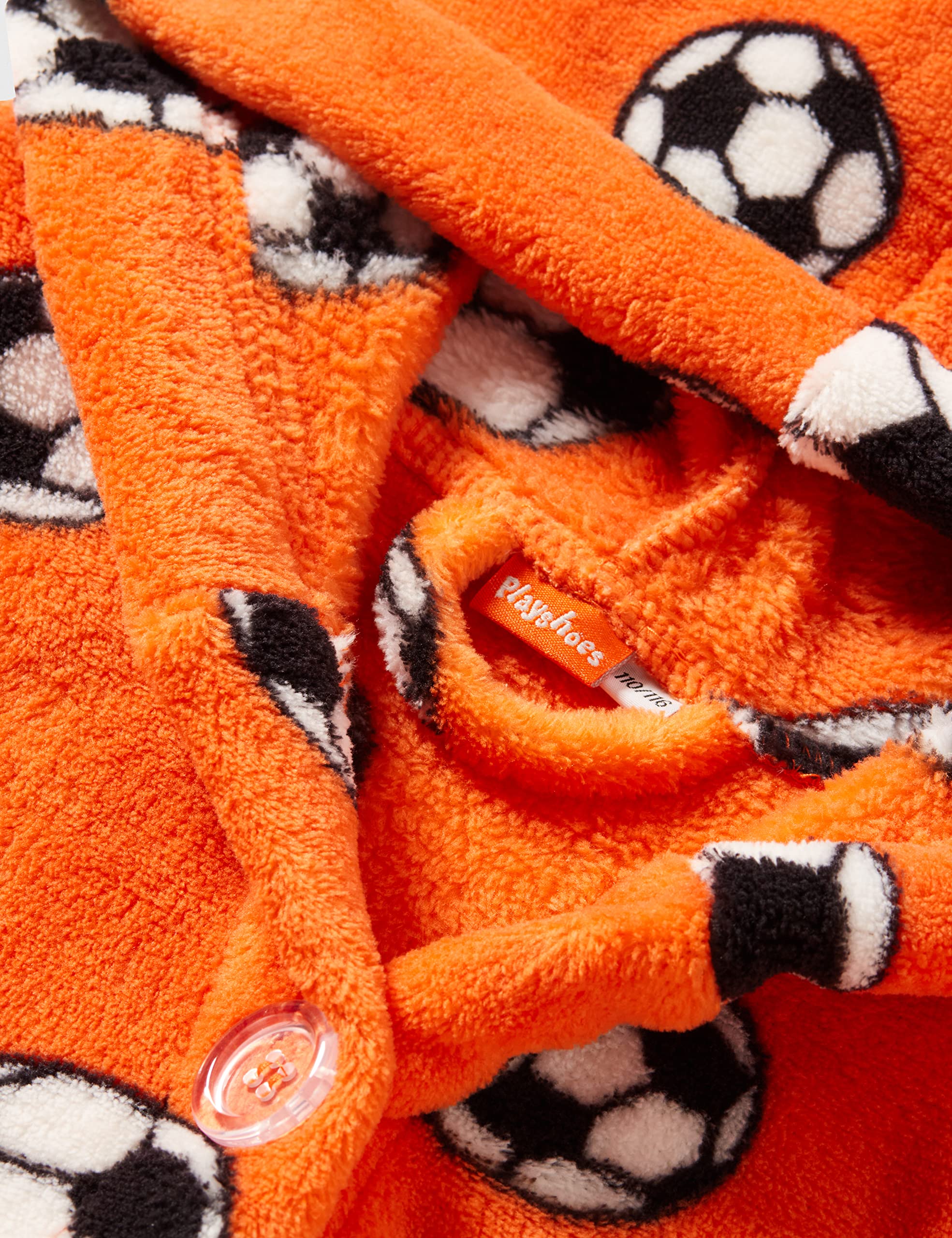 Playshoes Chłopcy piłka nożna, szlafrok kąpielowy, pomarańczowy, normalny