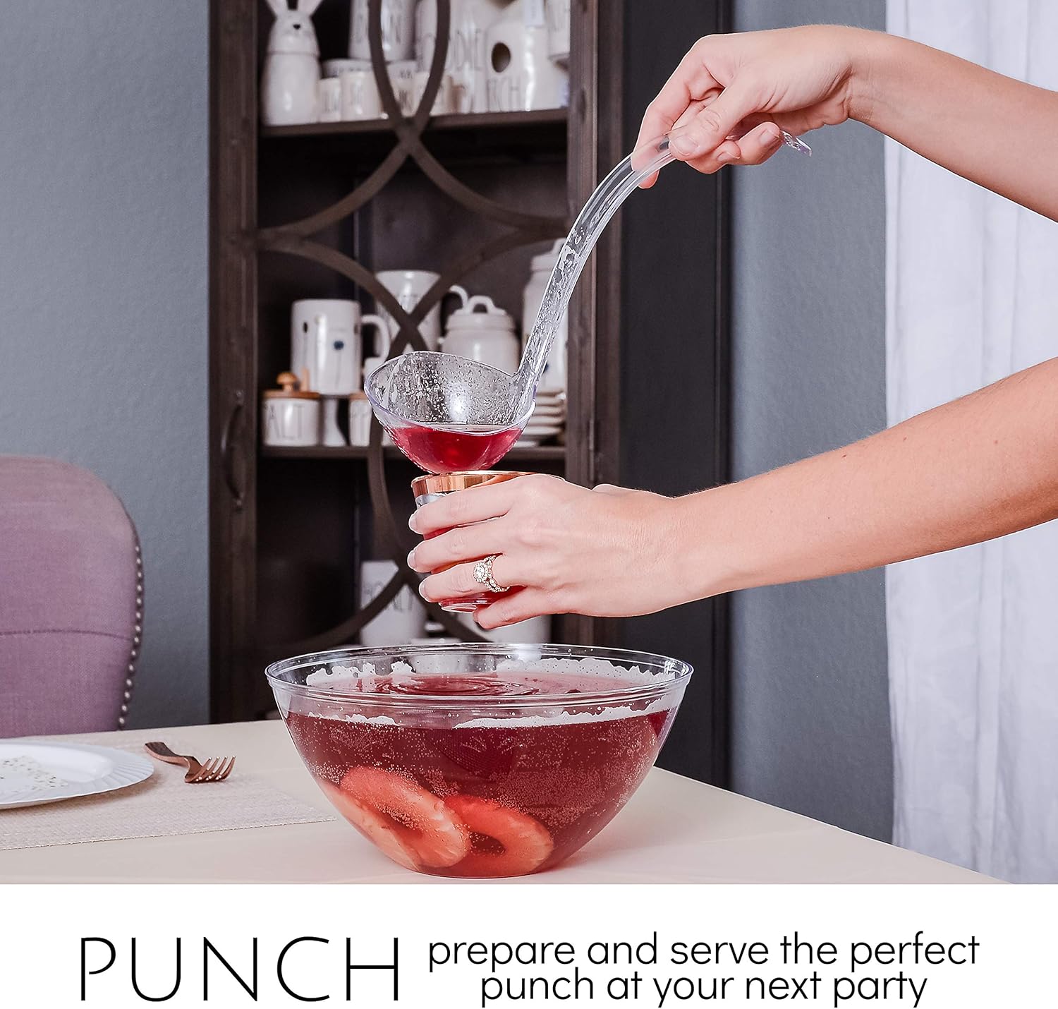 Plasticpro Disposable Plastic Soup/Punch Laddle Durable Heavy Duty Premium