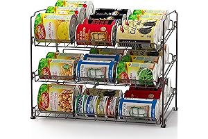 Simple Houseware Stackable Metal Can Storage Rack Organizer - Perfect Pantry Can Storage Solution