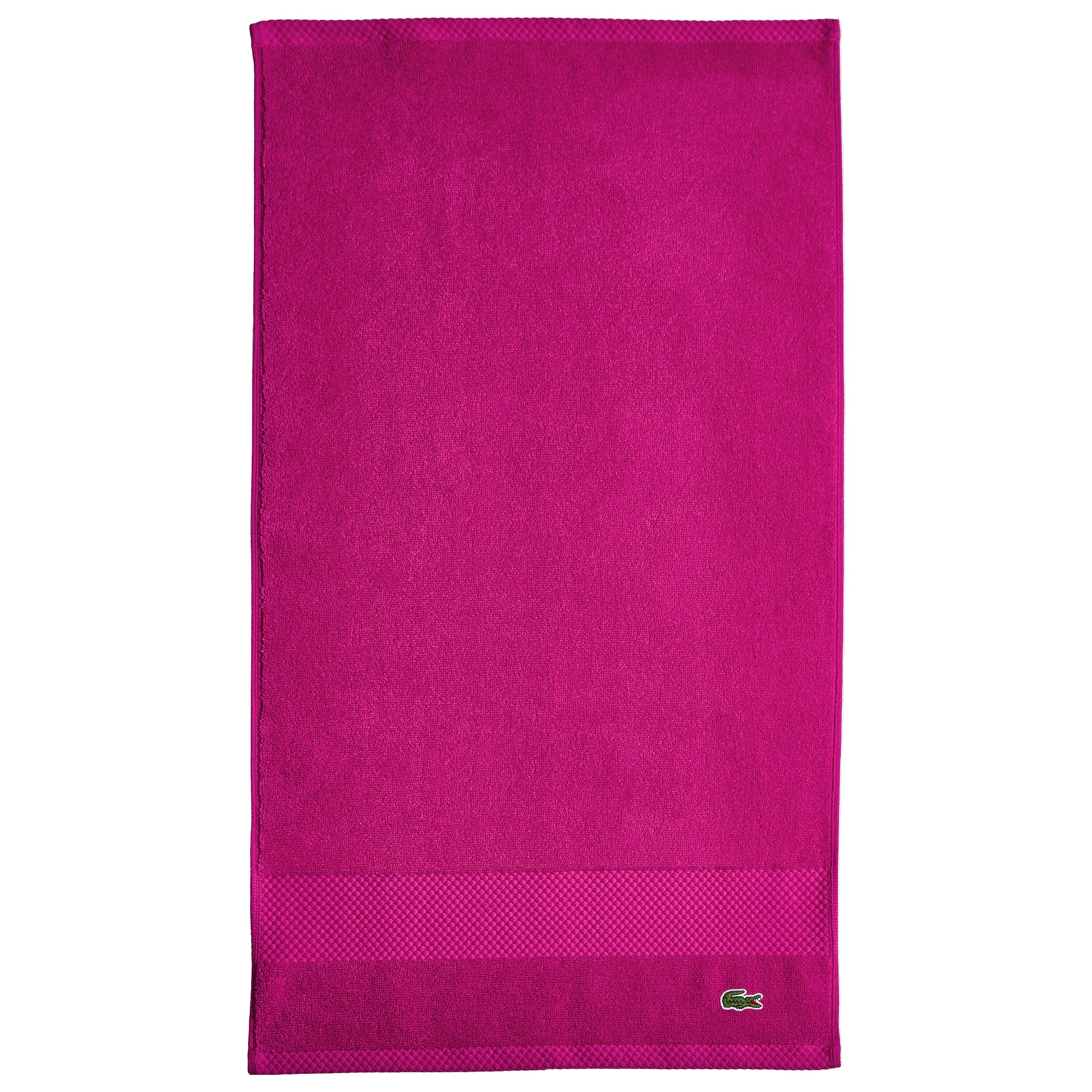 Lacoste Heritage 100% Supima Cotton Hand Towel 16" x 30", Magenta | Highly Absorbent & Quick Drying, Premium Super Soft, Bathroom Essential, Gift for All Occasions, Machine Washable
