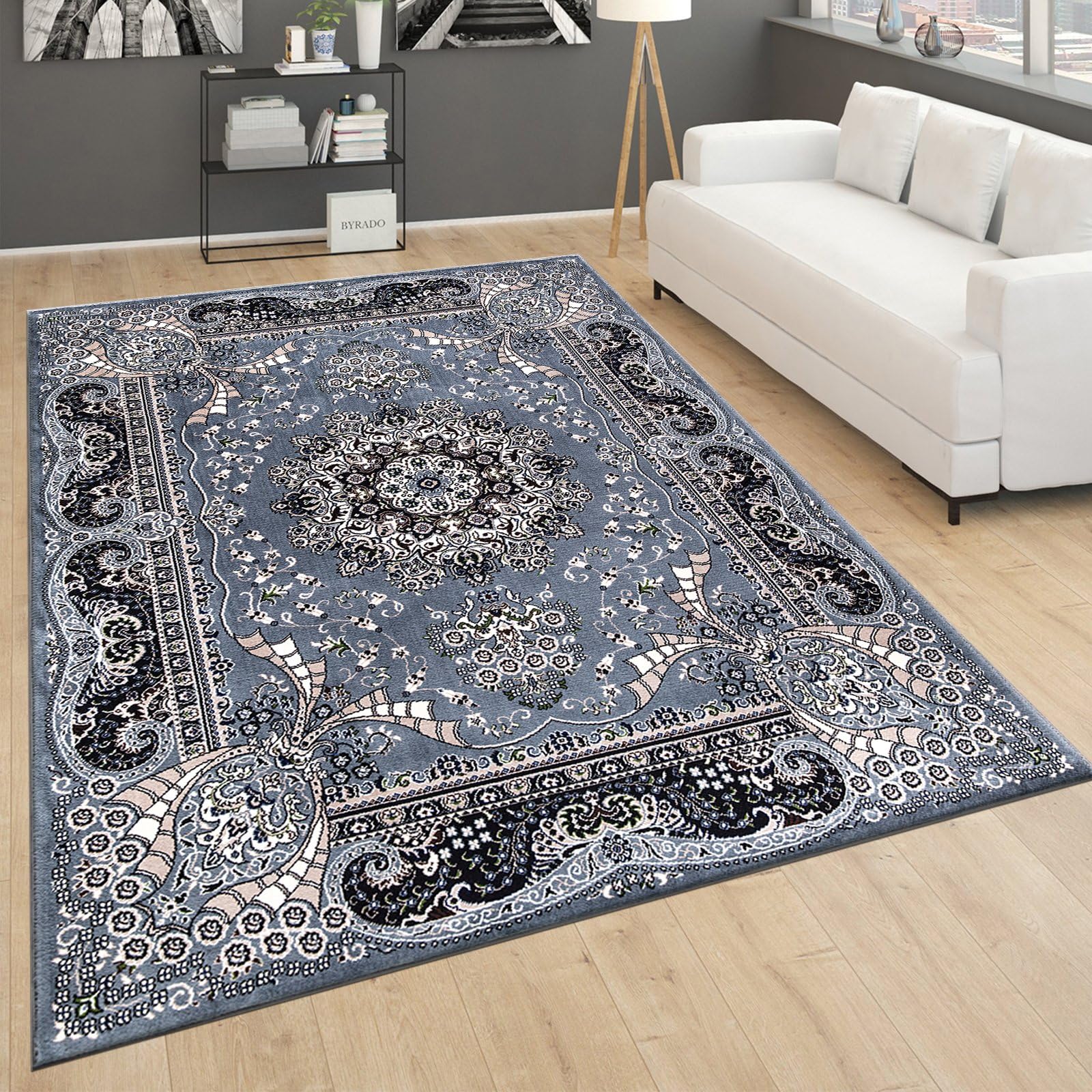 cozily® Soft Grey Rugs For Living Room Extra Large 240 x 320 cm - Washable Area Rug for Bedroom - Rada Vintage Carpets For Living Room — image 1
