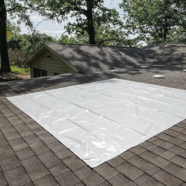 PIG Self-Adhesive Roof Tarp – White – 10’ x 10’ – PMB30601