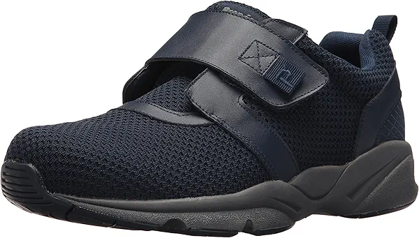Propét Mens Stability X Strap Walking Walking Sneakers Athletic Shoes - Black