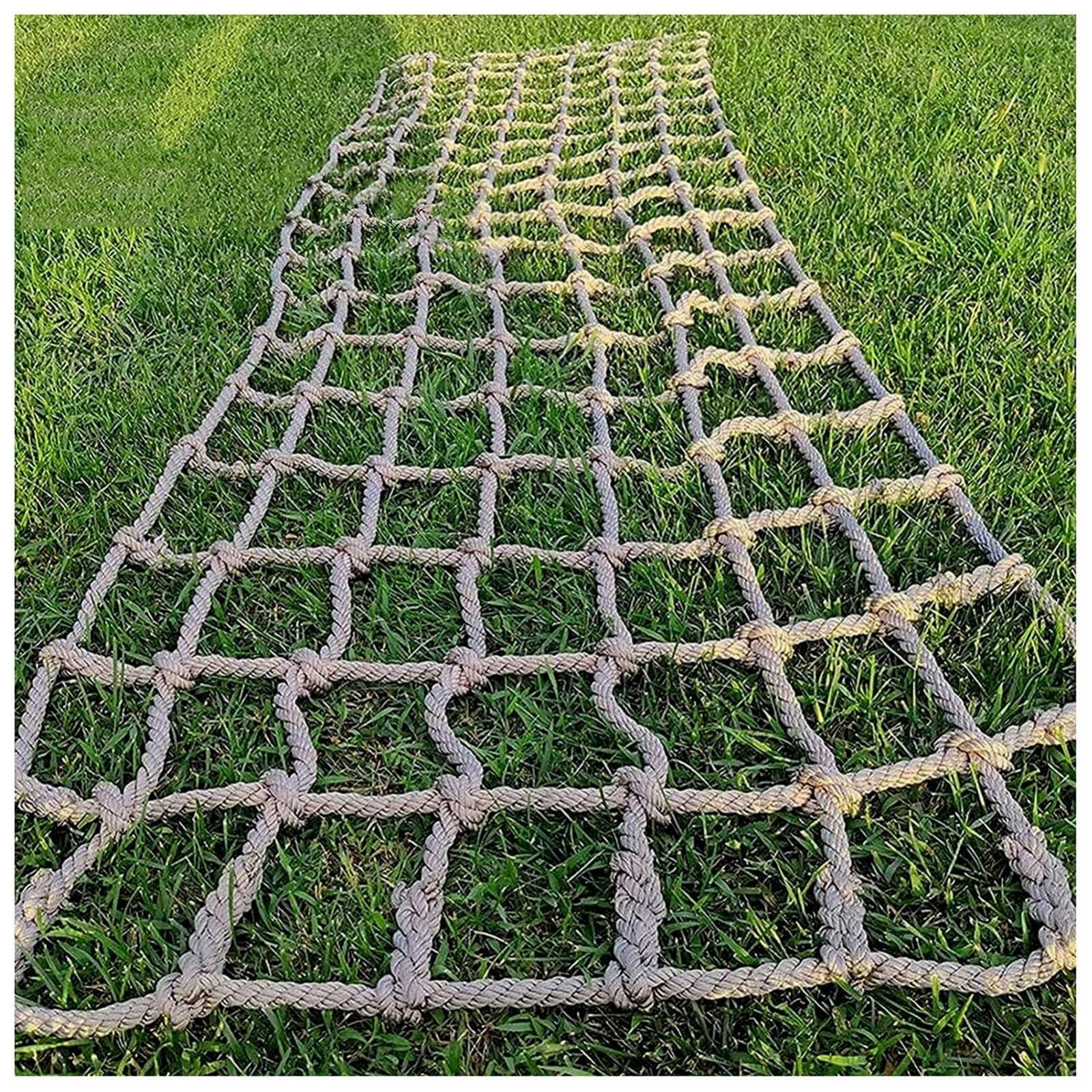 safety net Playground Net for Kids Climb Cargo Net Rope Indoor and Outdoor Safety Nets for Obstacle Course railings(1 * 1m)