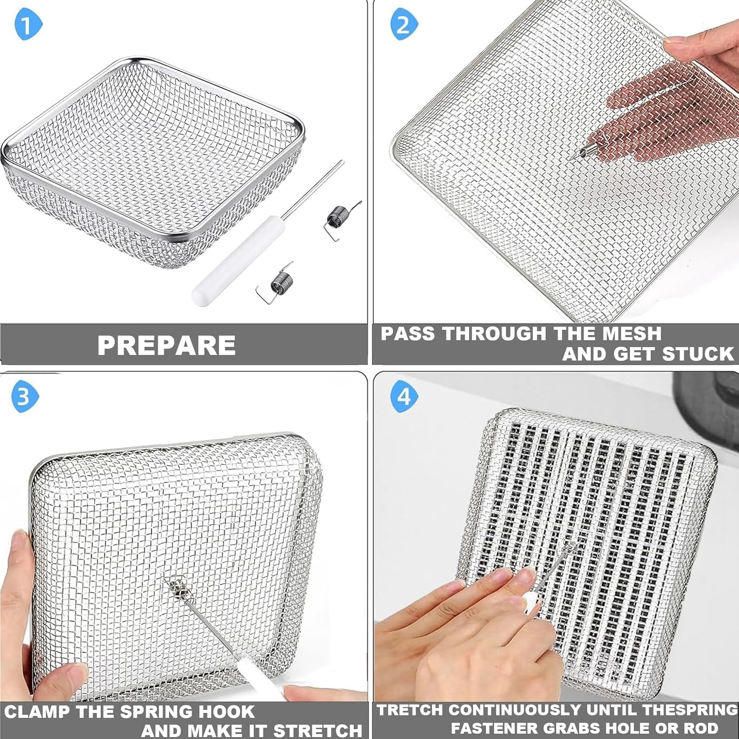 SVNR RV Roof Vent Cover Replacement Kit (3-Pack) & 1 Pack Flying Insect Screen for RV Refrigerator Vents, 4.5" x 4.5" x 1.4"