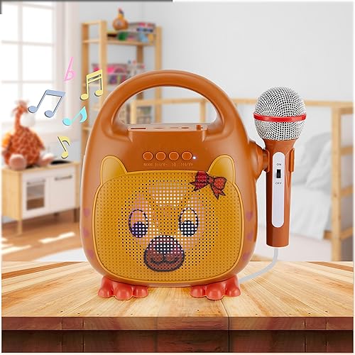 Miniatura 7 de Singimals - Altavoz de karaoke para niños con micrófono, da rienda suelta a la superestrella interior de tu hijo, Bluetooth v5.1, tiempo de