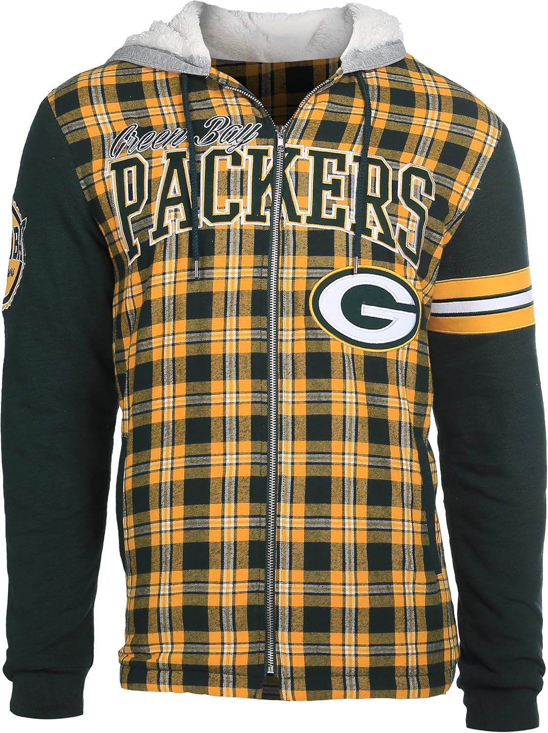 FOCO NFL Flannel Hooded Jacket