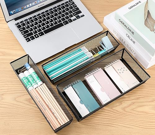 Miniatura 6 de BYCY Paquete de 3 organizadores de cajones de malla para cocina oficina herramientas para el hogar cuchara cuchillo tenedor caja organizadora de