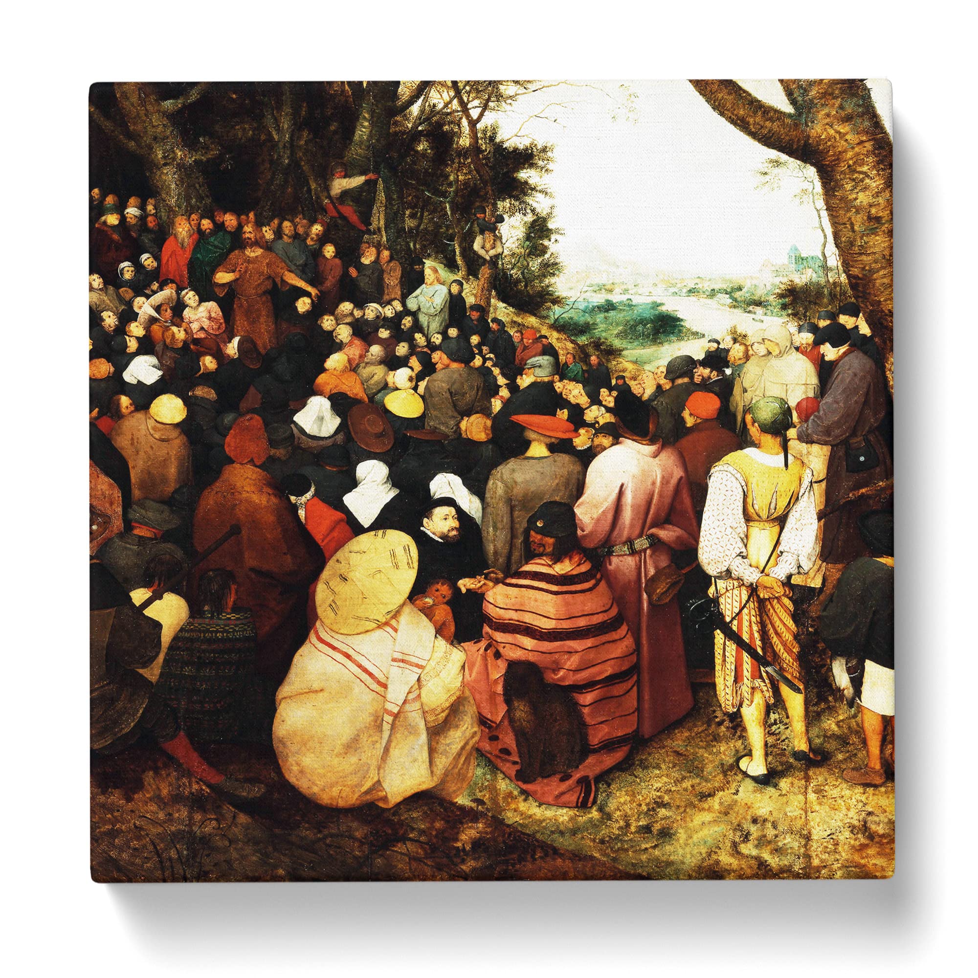 The Sermon Of Saint John The Baptist by Pieter bruegel the elder Canvas Print, Mixed, 35L x 35W cm - Image 2