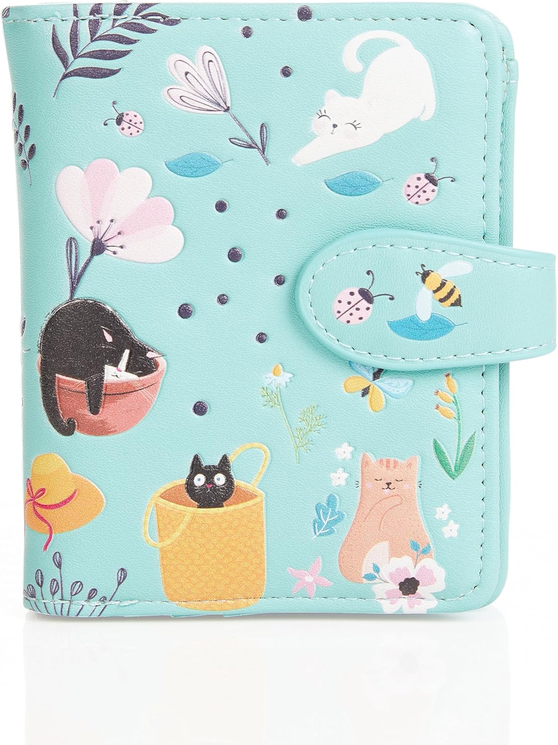 Portafoglio Donna Shagwear In Pelle PU - 6 Scomparti Carte, Finestra ID, Portamonete - Design Fantasy Colorato - Foto 10