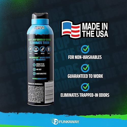 Miniatura 7 de FunkAway Aerosol en aerosol, 8 onzas, paquete de 6, espray eliminador de olores extremos, ideal para olores de zapatos, olores de mascotas y cosas