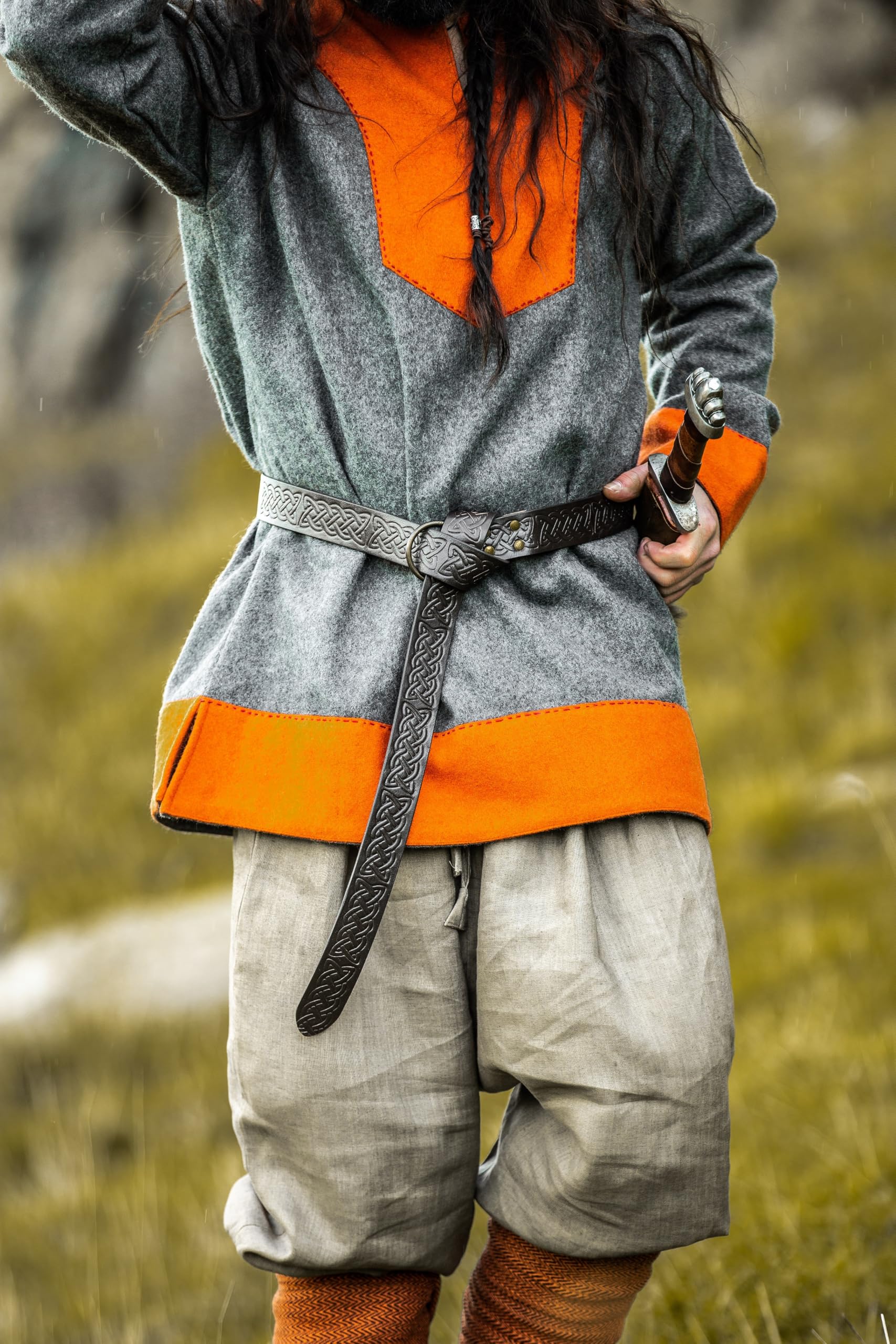 Leonardo Carbone® Pantaloni vichinghi in lino, da uomo, pantaloni estivi leggeri, da uomo, abbigliamento festival, vichingo, abbigliamento medievale, LARP, cosplay, pantaloni per il tempo libero, 100%
