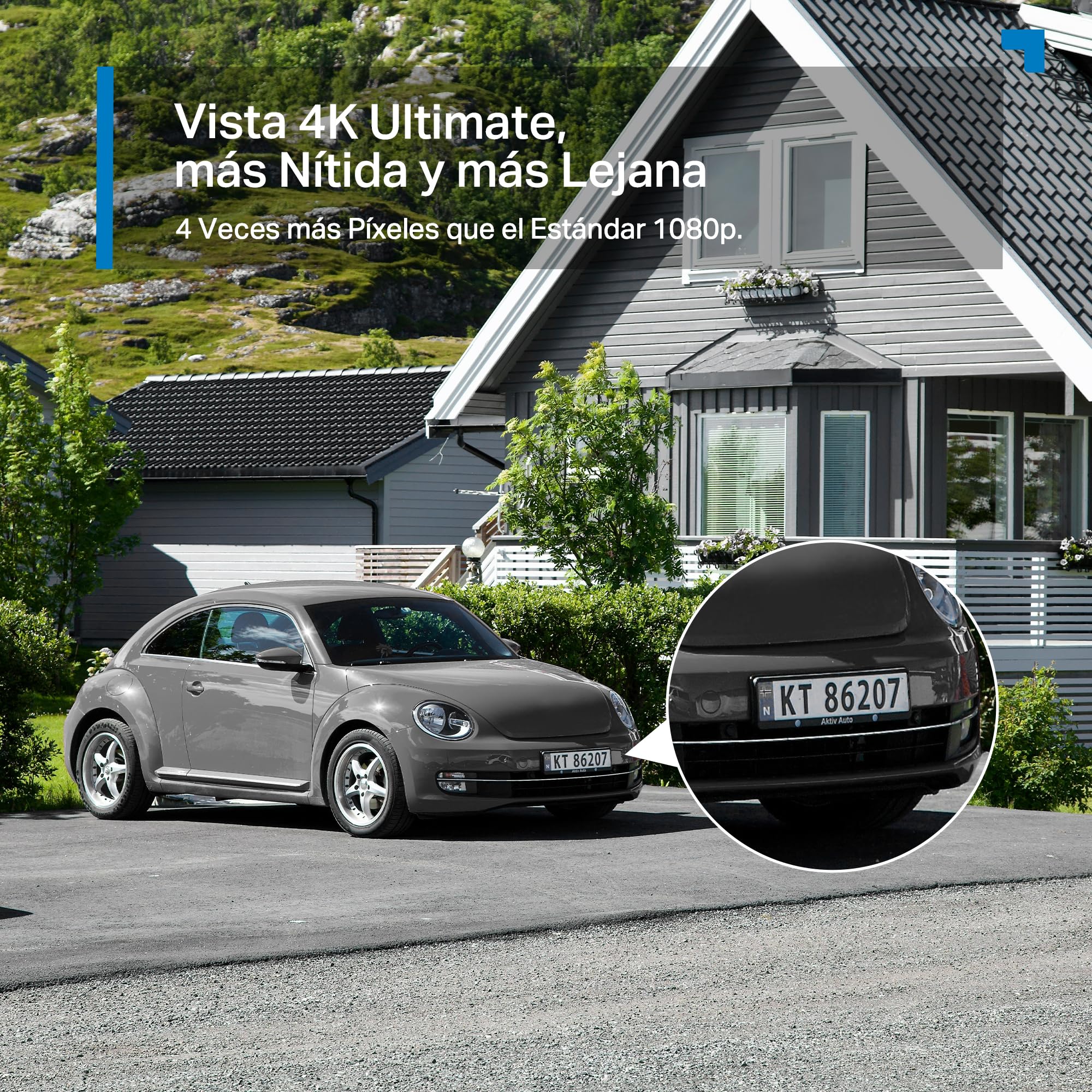 Tapo C660 Kit - Cámara Vigilancia WiFi Exterior 360º, Panel Solar, 4K 8MP | Detección de Movimiento, Personas, Mascotas y Vehículos. Batería 10000mAh. Visión Nocturna Color. Alarma Luz y Sonido. IP65.