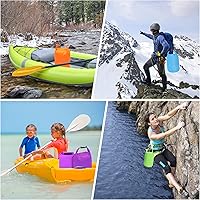 Vista 6 de Desoto Bolsa seca impermeable, 2 paquetes, 2L5L10L20L40L70L, bolsa de almacenamiento en seco para mantener el equipo seco limpio para kayak