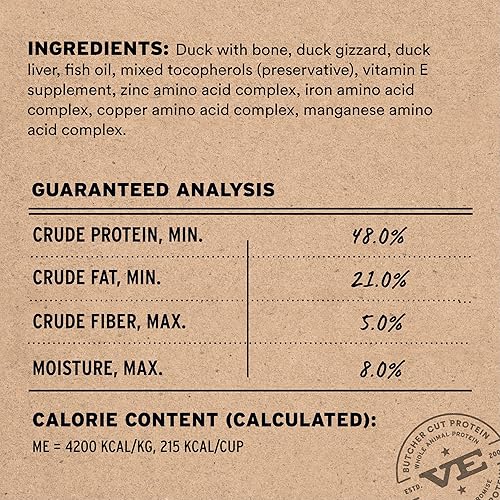 Miniatura 4 de Vital Essentials Alimento crudo liofilizado para gatos, plato de pato, 8 onzas