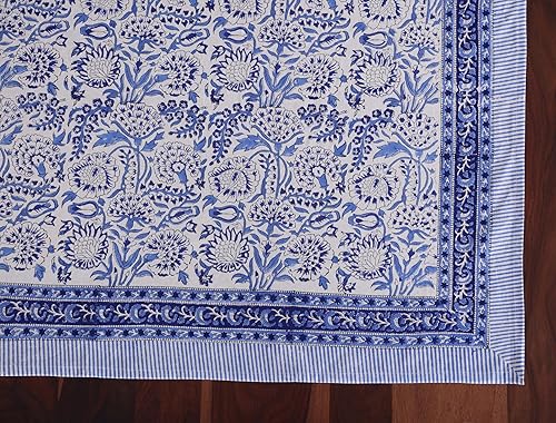 Miniatura 24 de ATOSII Amalfi - Mantel rectangular de otoño 100% algodón, bohemio, estampado a mano, para cocina, mesa de comedor, lino, decoración de otoño