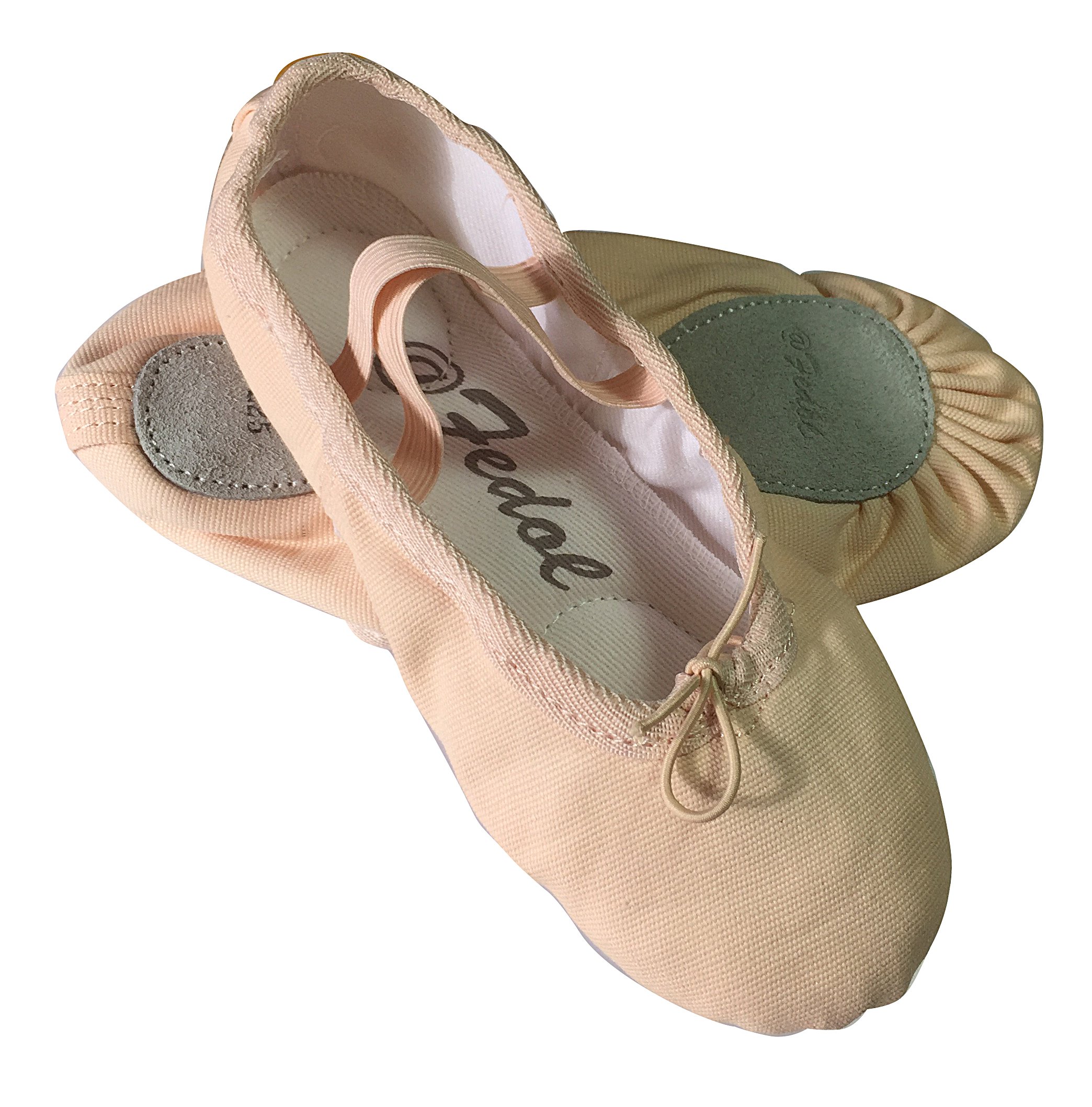 Girls Canvas Split-Sole Ballet Slippers, Pink, Multiple Sizes 9-3.5 (Pink, US Footwear Size System, Toddler, Numeric, Medium, 9)