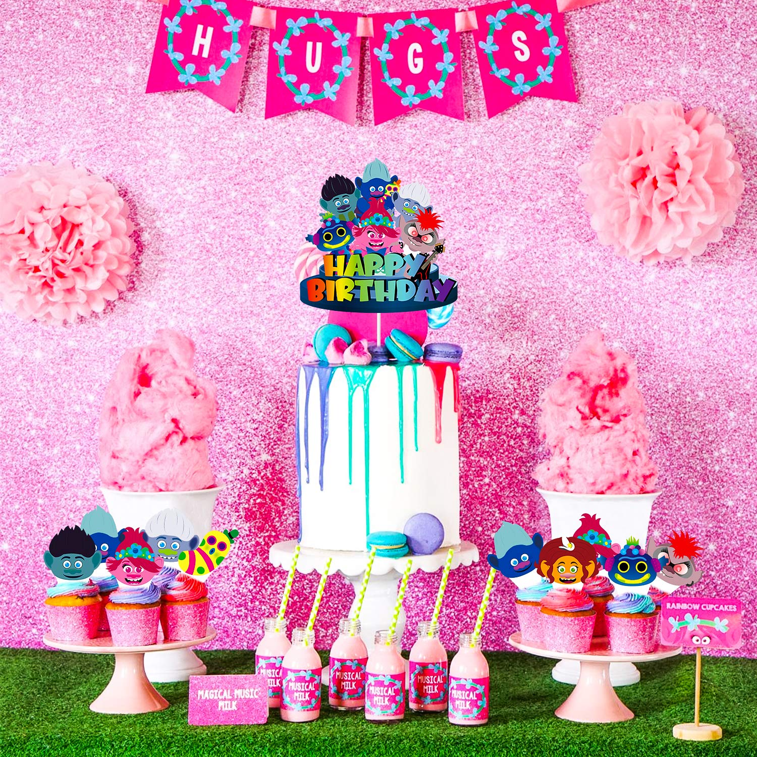 49Pcs Queen Barb toppers,Queen Barb Themed Party Cake Decorations