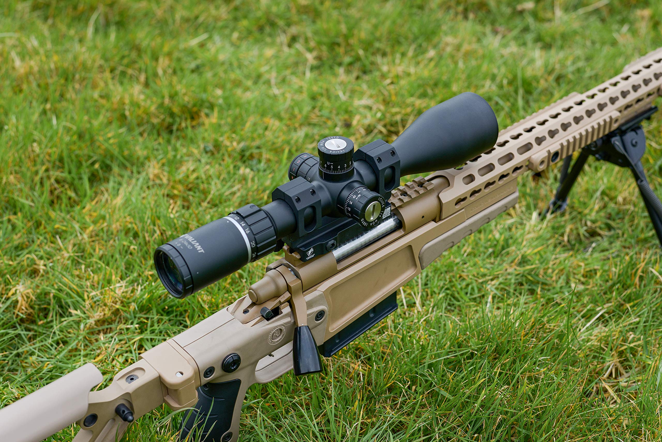 Lunette de visée Valiant 6-24x50 Lynx MIL-Dot avec Montage pour Rail de 11 mm, parallaxe latérale, éclairage Rouge, pour Carabine à air comprimé et Fusil de Chasse