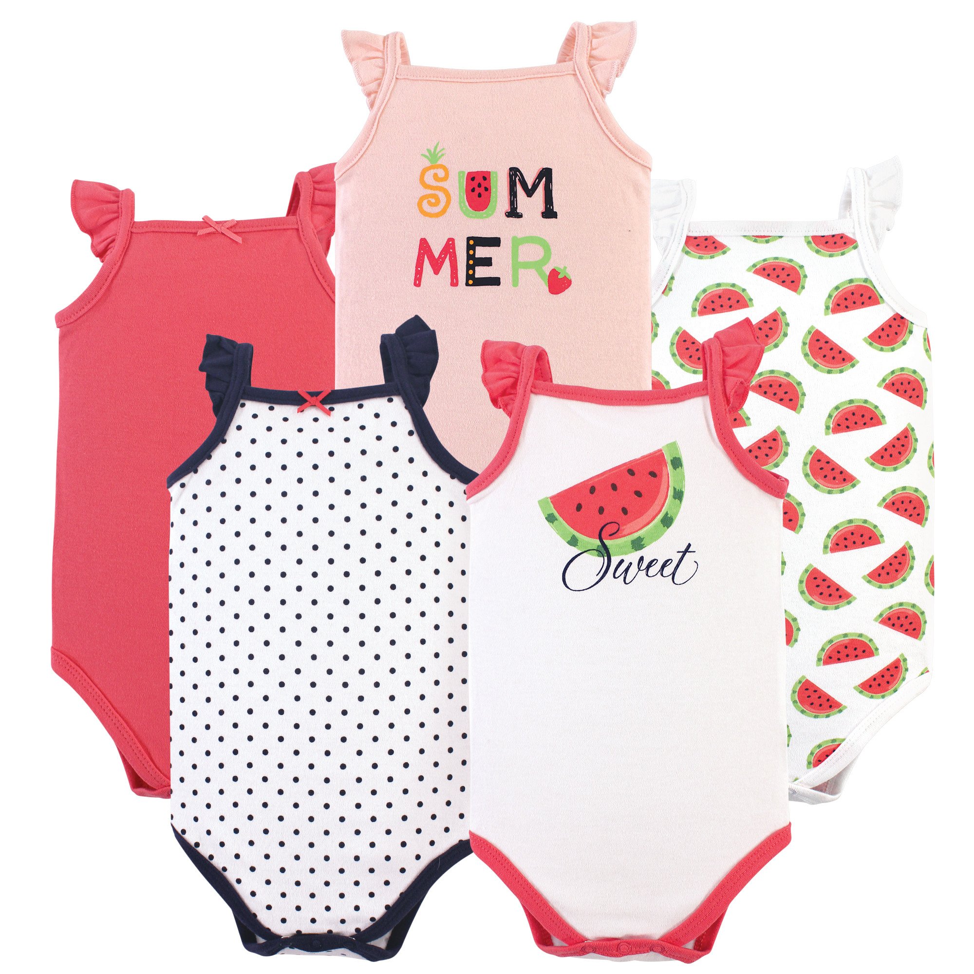 Hudson baby Body uniseks niemowlę Sleeveless Bodysuits, 5 Pack