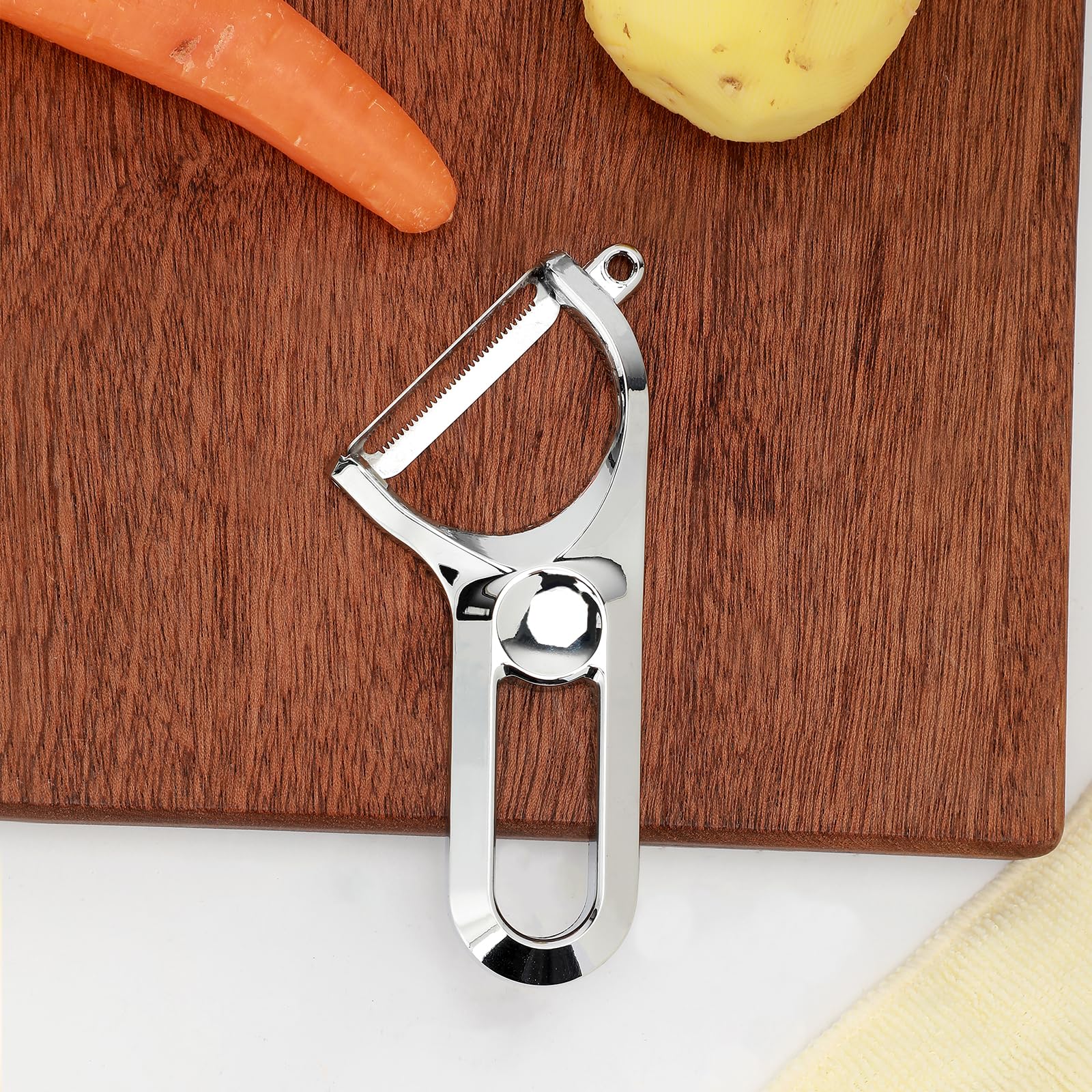 Mdlienosem Super Sharp Stainless Steel Peeler, Kitchen Vegetable Peeler, Carrot and Potato Peeler, Fruit Peeler, Carbon Steel Thickened Blade, Good Durability - Image 7