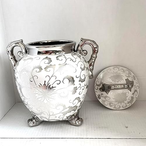 Miniatura 3 de Sopera para Obatala Blanca con acentos plateadosObatala Sopera con acentos plateados.