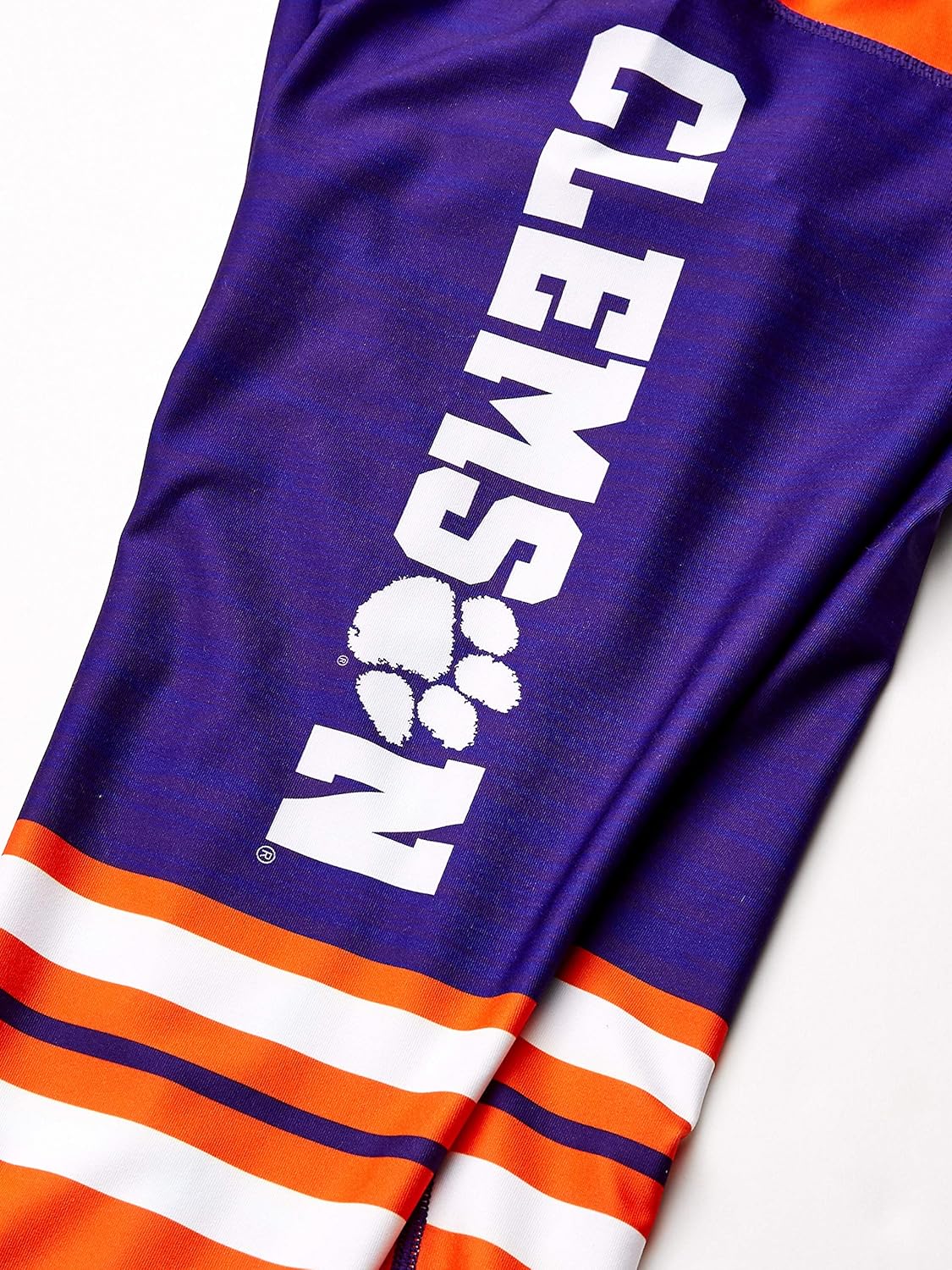 FOCO NCAA Clemson Tigers WomensCOLORBLOCK HEATHER STRIPE LEGGINGFOCO NCAA Clemson WomensCOLORBLOCK HEATHER STRIPE LEGGING - SMALL, Team Color, S